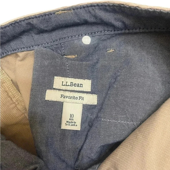 L.L. Bean Favorite Fit Straight Leg Khaki Tan Corduroy Women’s Pants size 10 Reg - Picture 5 of 16